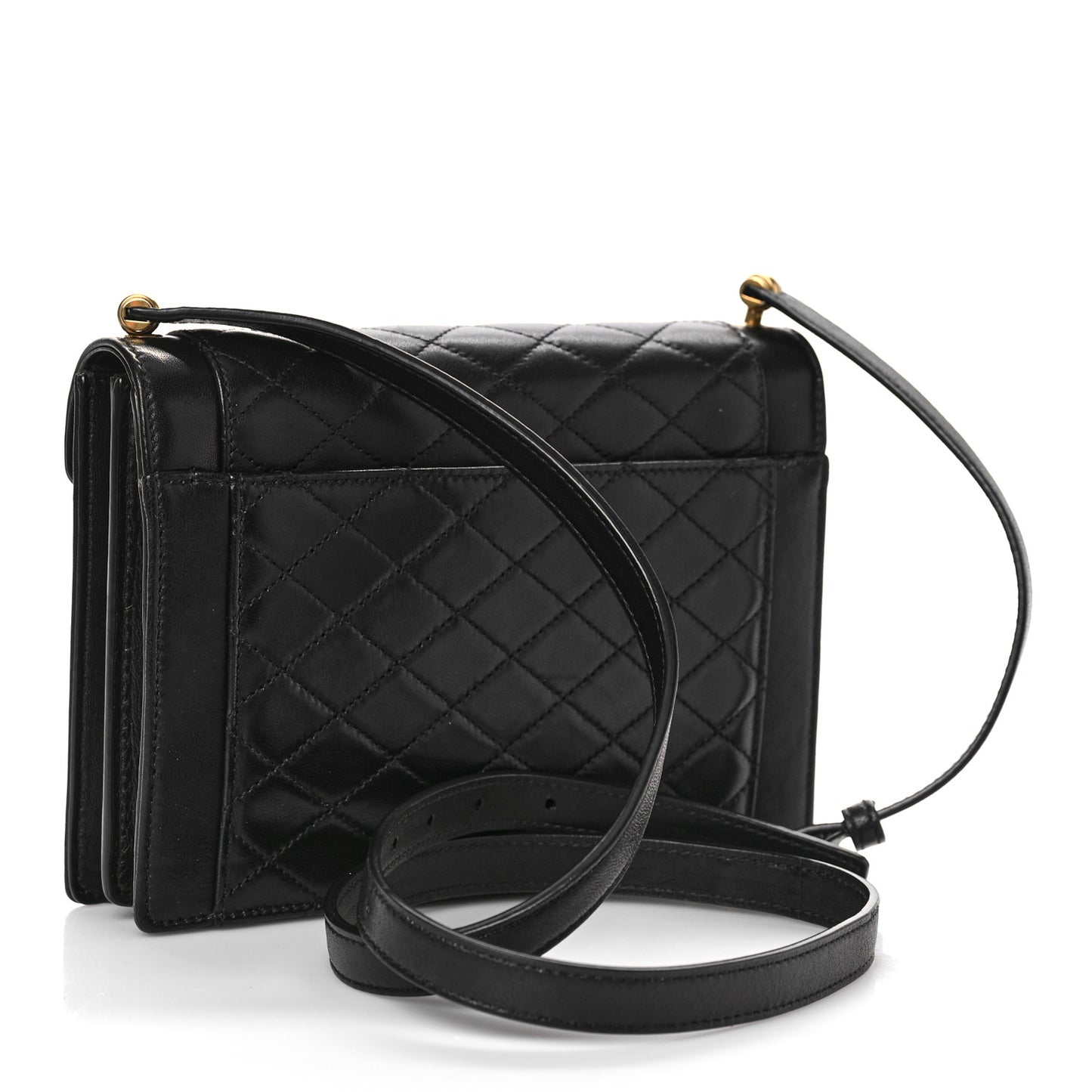 Lambskin Quilted Mini Gaby Satchel Black