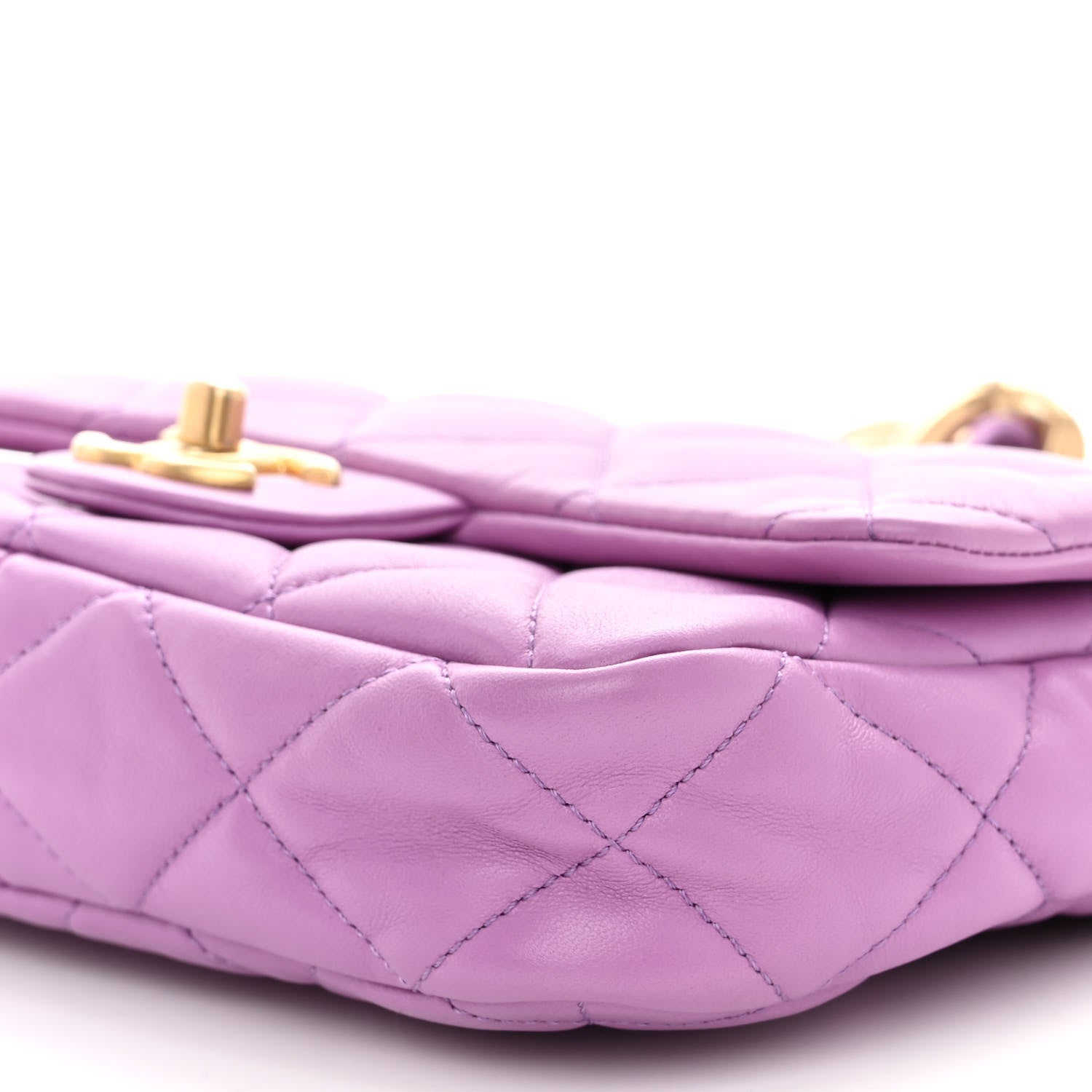 Chanel Lambskin Quilted Small CC Funky Town Flap Purple 10 of 10