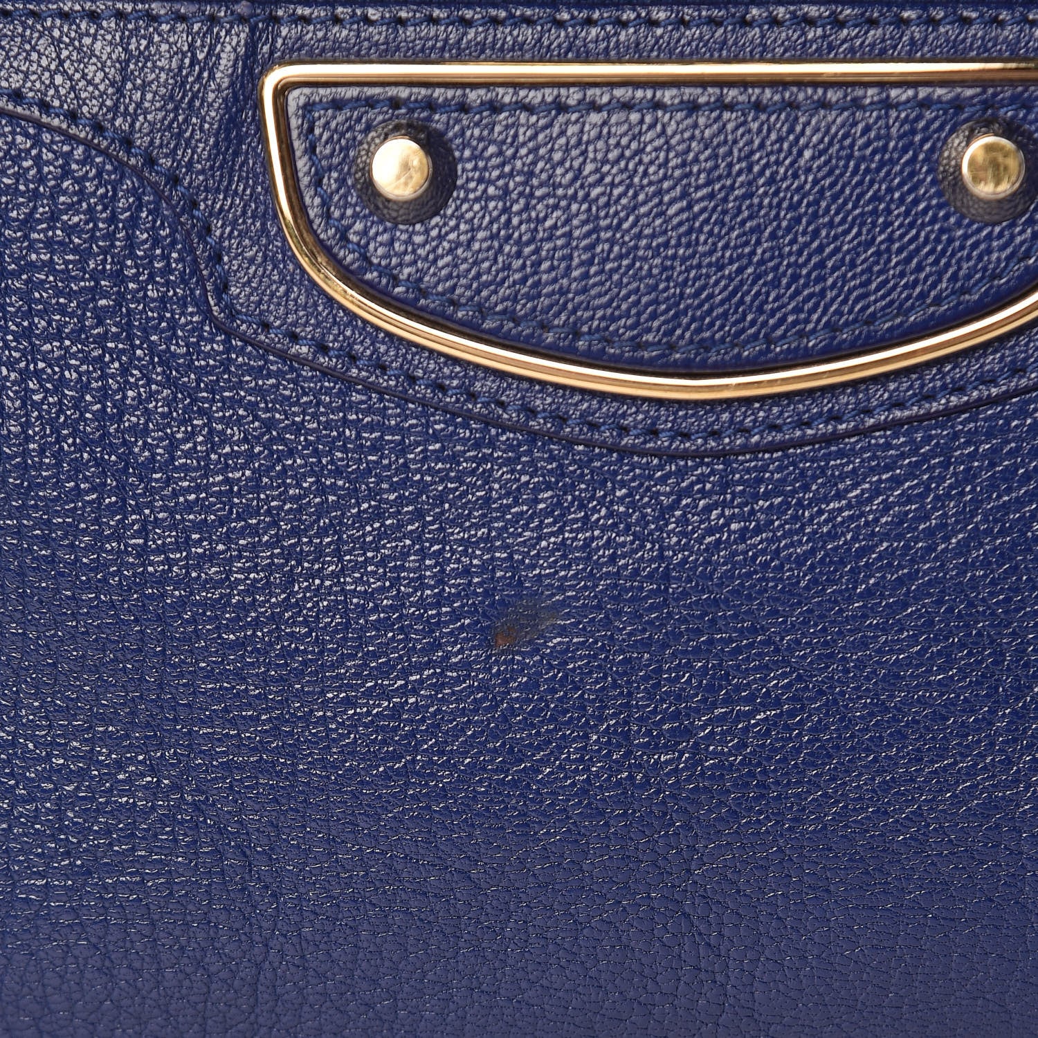 Balenciaga Chevre Gold Metallic Edge Hardware City Bleu Roi 8 of 13