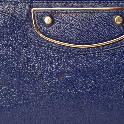 Balenciaga Chevre Gold Metallic Edge Hardware City Bleu Roi 8 of 13