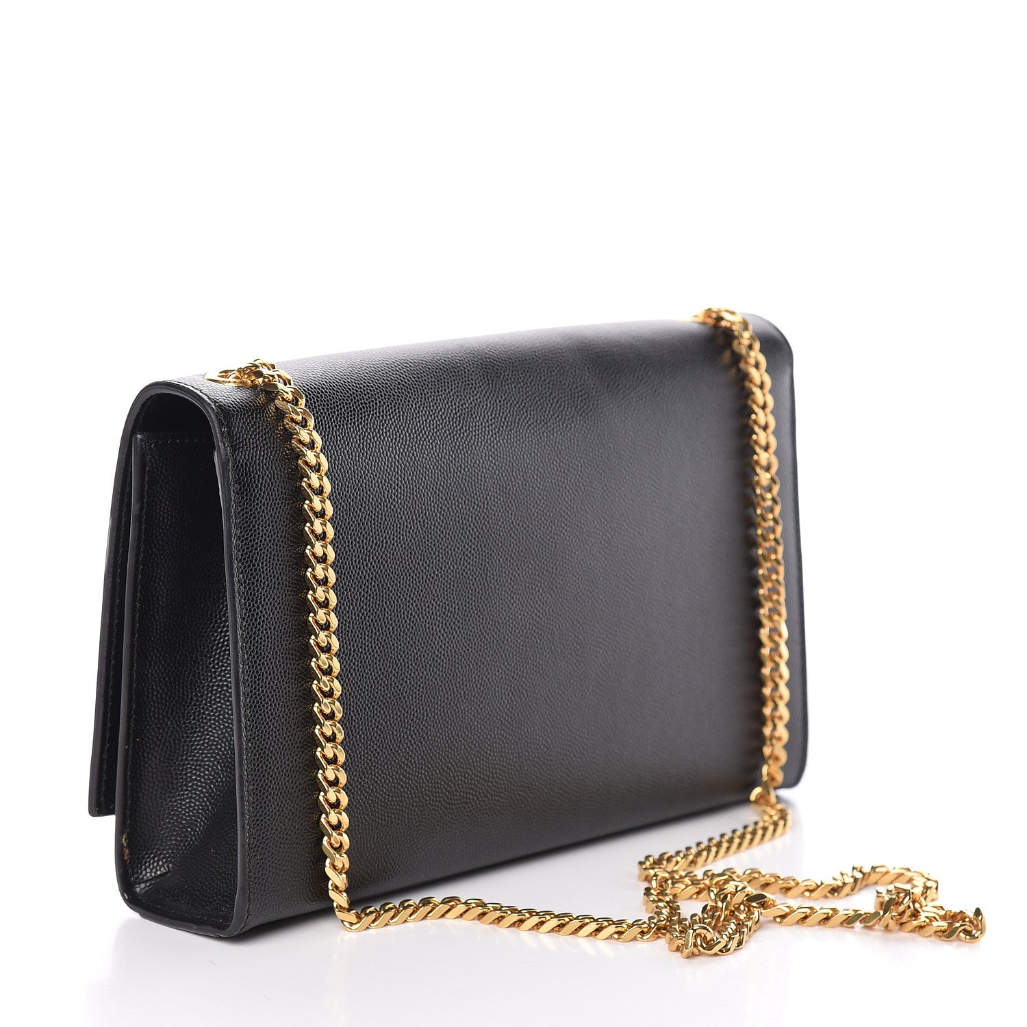 Saint Laurent Grain De Poudre Medium Classic Monogram Kate Satchel Black 4 of 9