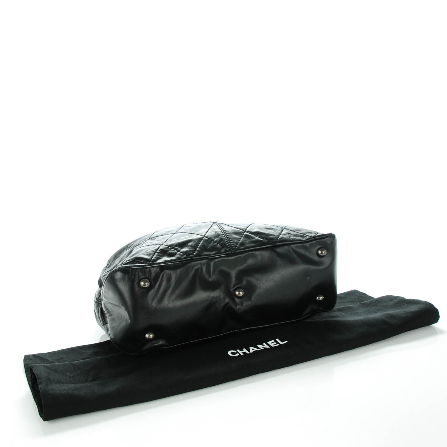 Chanel Aged Calfskin Quilted Coco Supple Hobo Black 4 of 6
