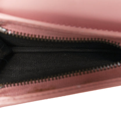 Gucci Guccissima Signature Crystal Cat Card Case Wallet Light Candy Pink 6 of 15