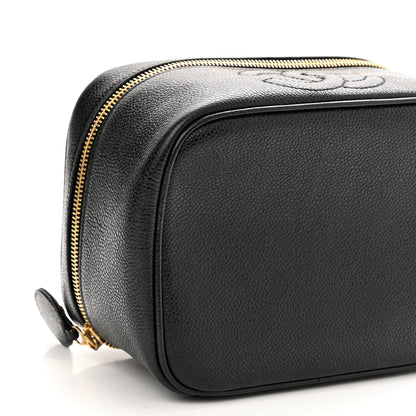 Chanel Caviar CC Vanity Cosmetic Case Black 10 of 11