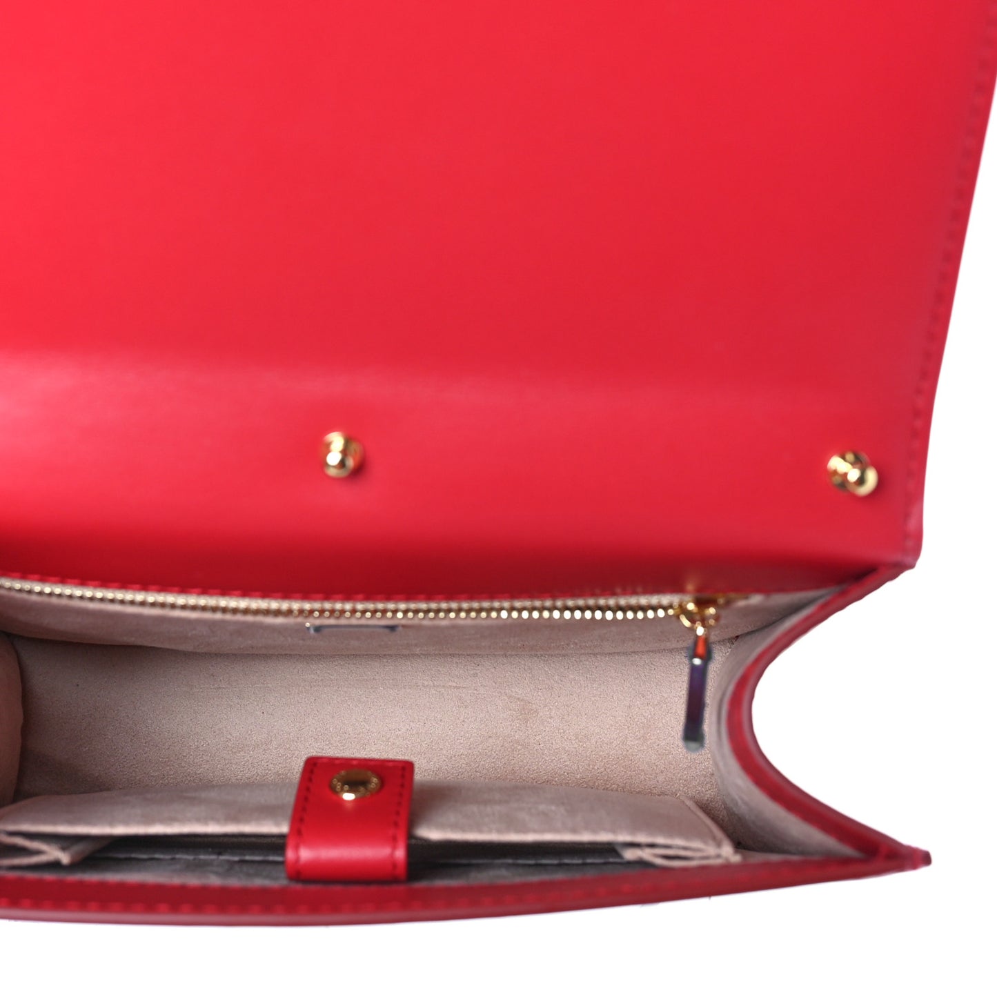 Calfskin DG Logo Flap Crossbody Bag Red
