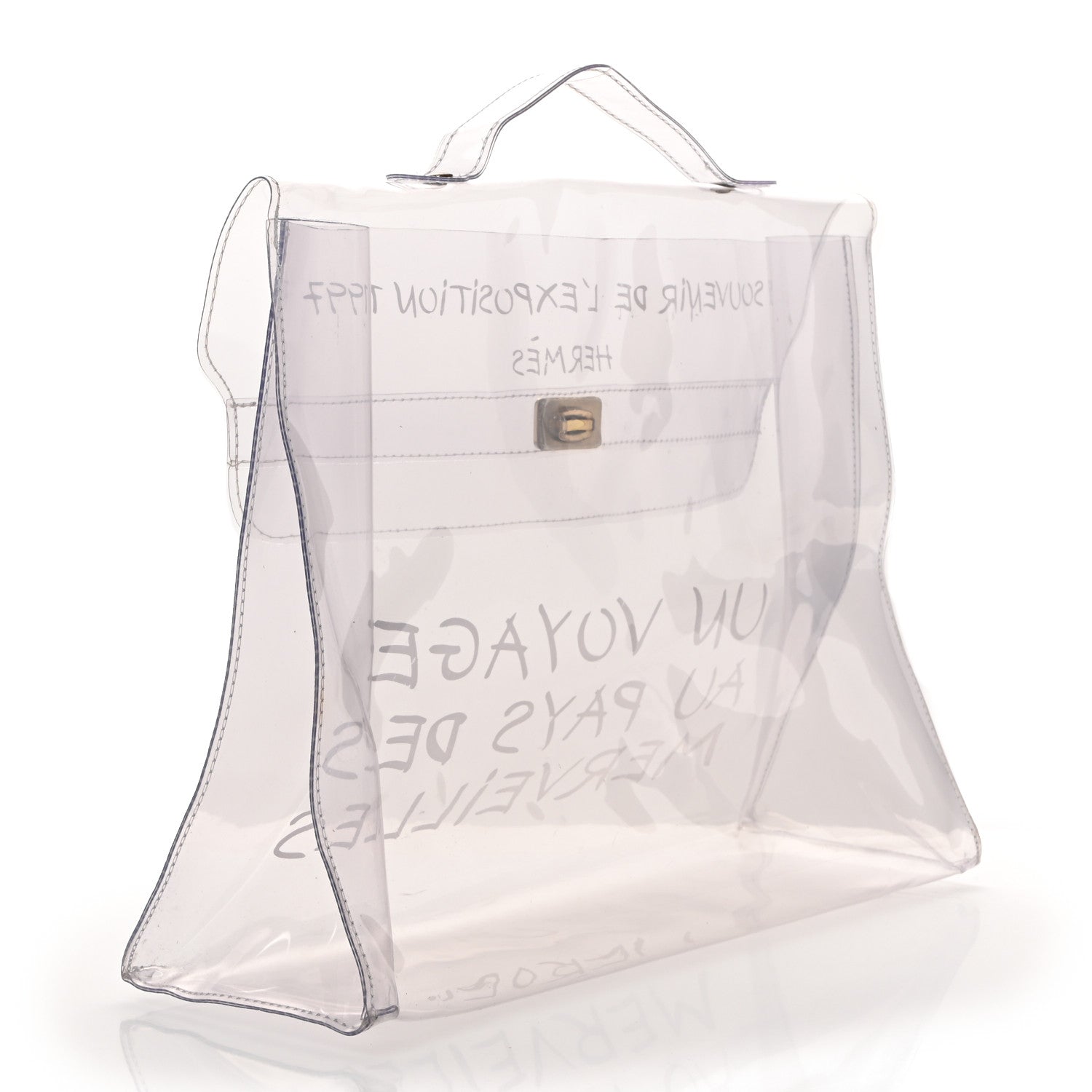 Hermes Vinyl Souvenir De L'Exposition Kelly Transparent 3 of 10