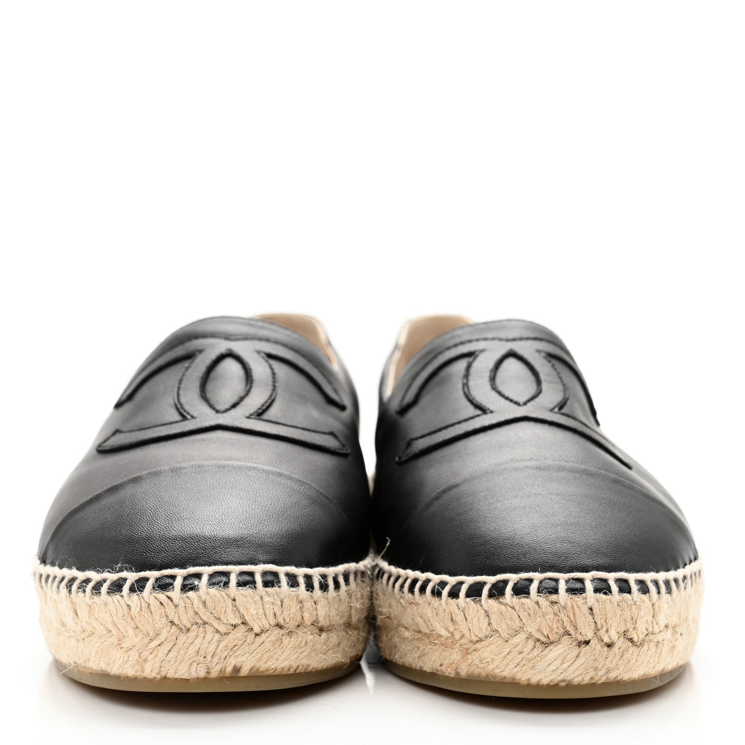 Chanel Lambskin CC Espadrilles 41 Black 2 of 9