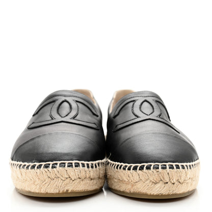 Chanel Lambskin CC Espadrilles 41 Black 2 of 9