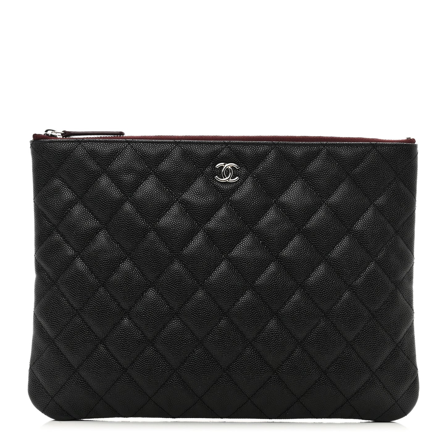 Caviar Quilted Medium Cosmetic Case Black