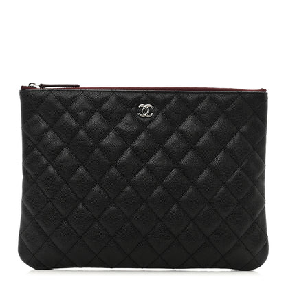 Chanel Caviar Quilted Medium Cosmetic Case Black 1 of 8