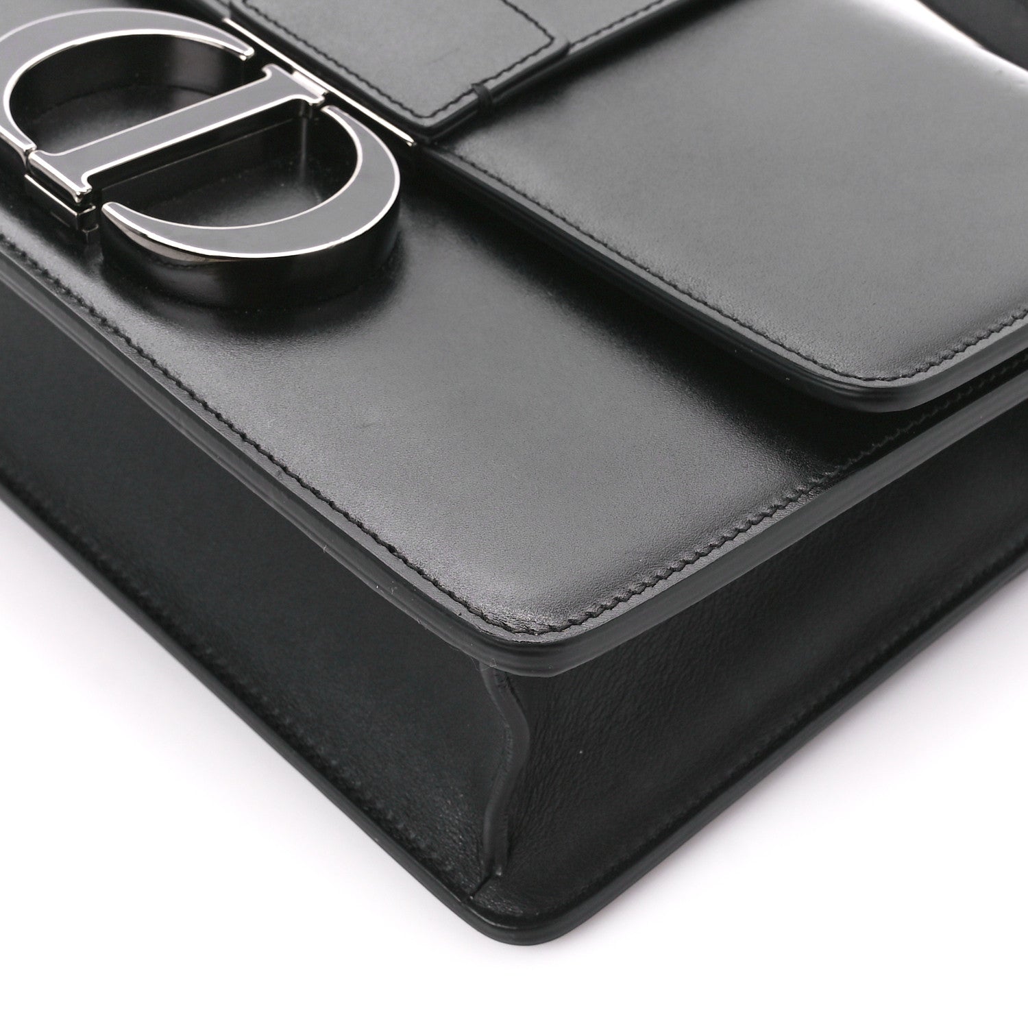 Christian Dior Smooth Calfskin 30 Montaigne Flap Bag Black 11 of 12