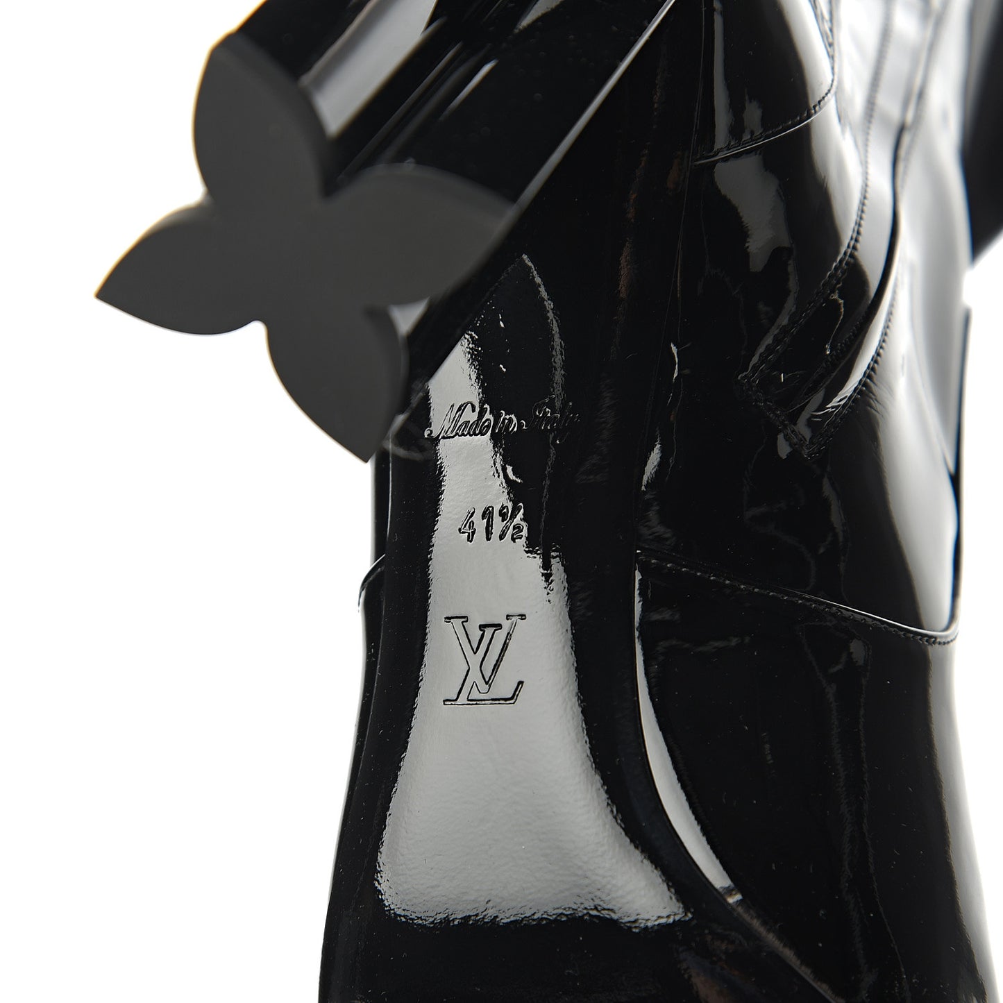 Patent Silhouette Ankle Boots 41.5 Black