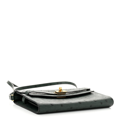Hermes Ostrich Kelly Wallet To Go Vert Titien 4 of 11