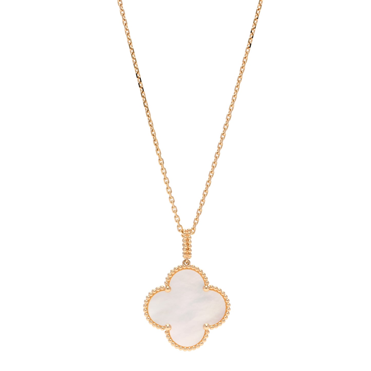 18K Yellow Gold Mother of Pearl Magic Alhambra Long Necklace