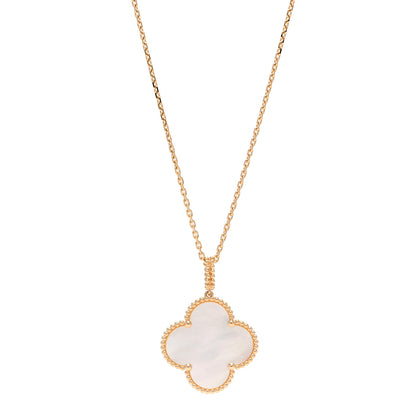 Van Cleef & Arpels 18K Yellow Gold Mother of Pearl Magic Alhambra Long Necklace 1 of 6