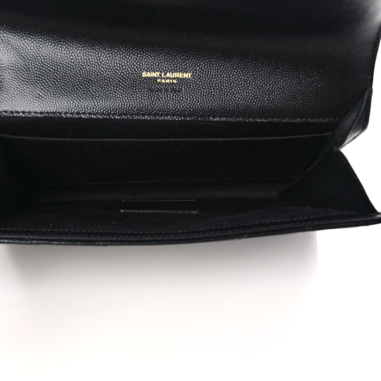 Grain De Poudre Matelasse Chevron Monogram Envelope Clutch Black