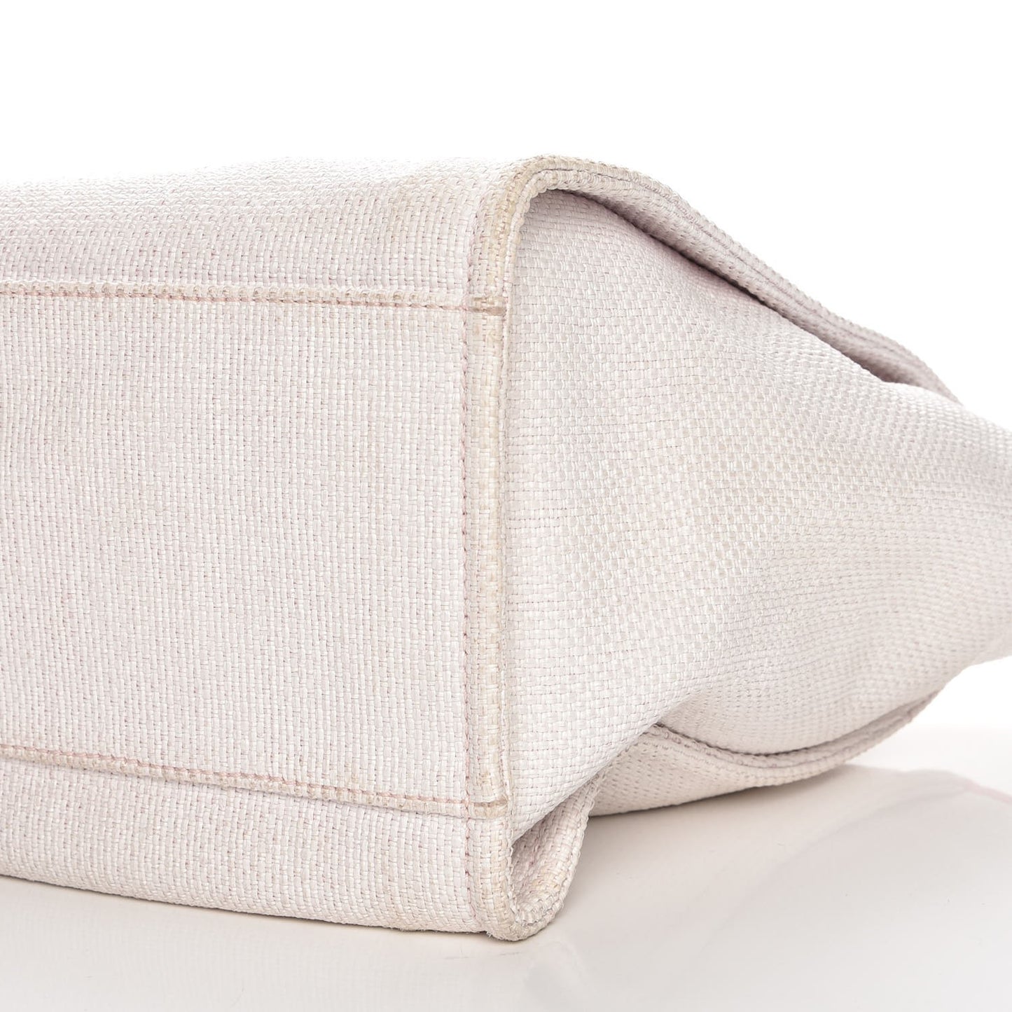 Canvas Large Deauville Tote White Pink