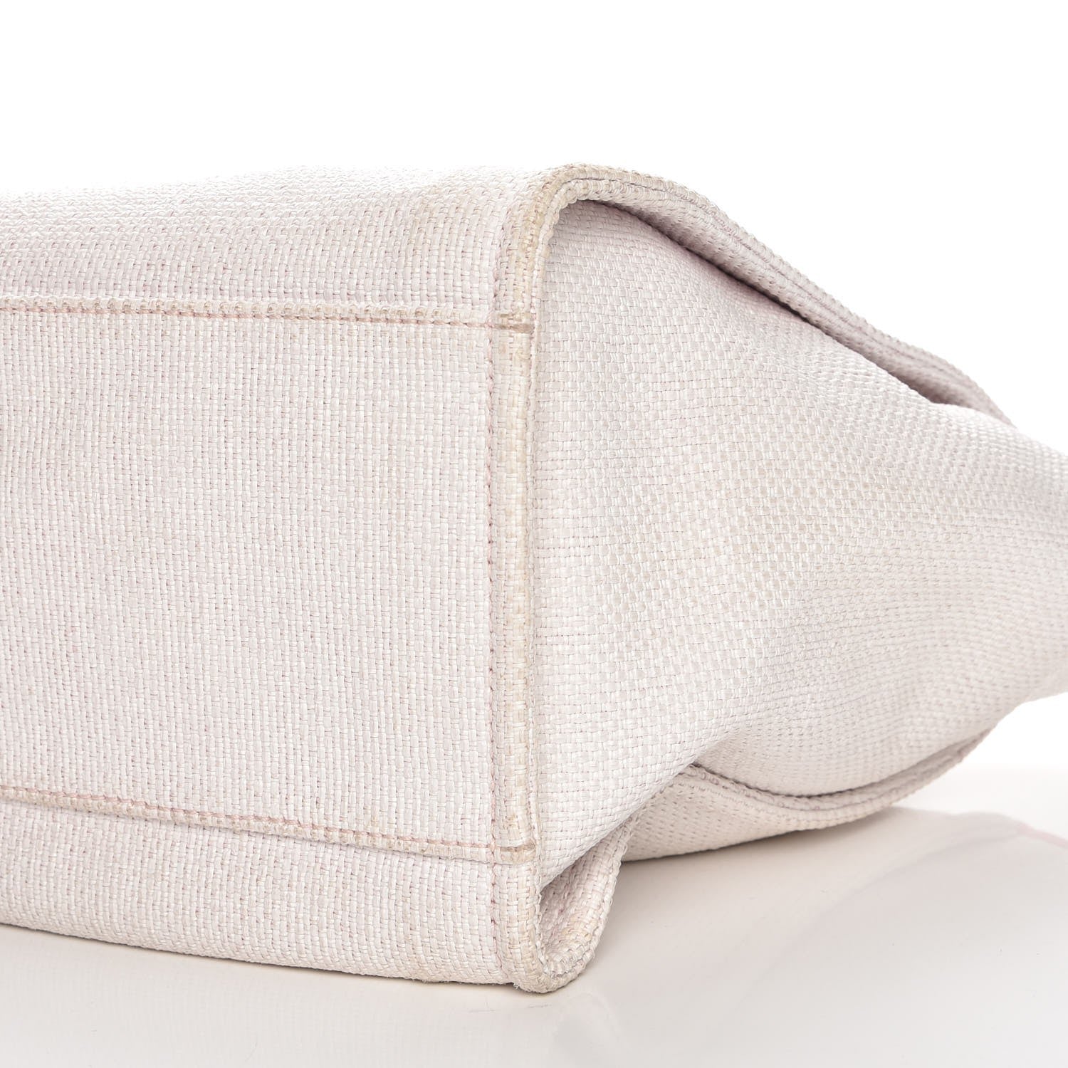 Chanel Canvas Large Deauville Tote White Pink 10 of 10