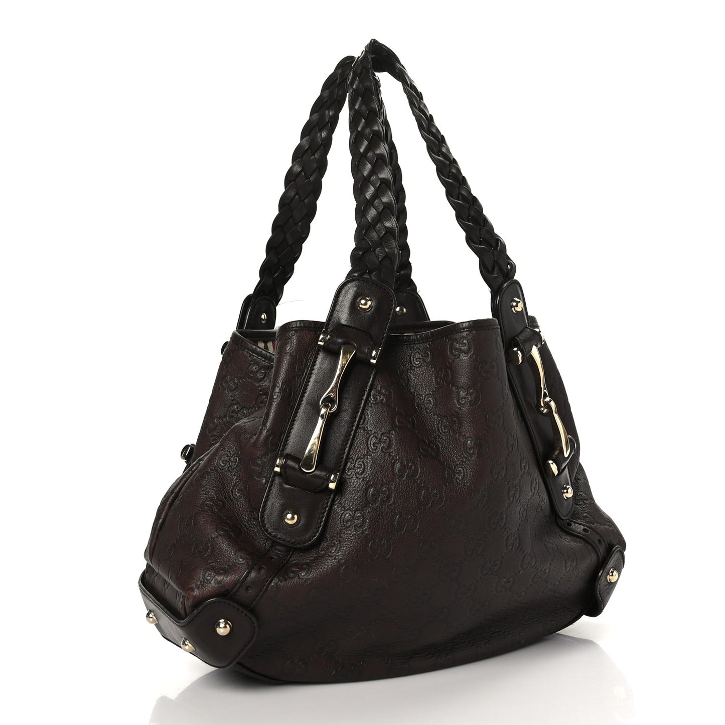 Guccissima Small Pelham Shoulder Bag Chocolate