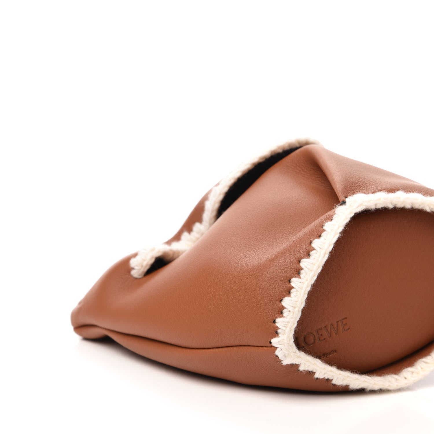 Loewe Calfskin Shearling Mini Bunny Crossbody Bag Caramel 6 of 9