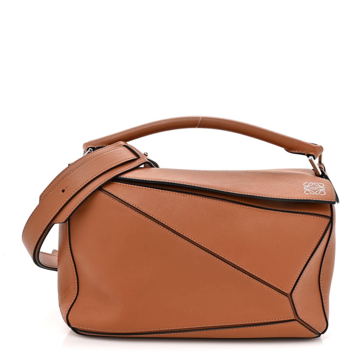 Loewe Calfskin Medium Puzzle Bag Tan 1 of 21
