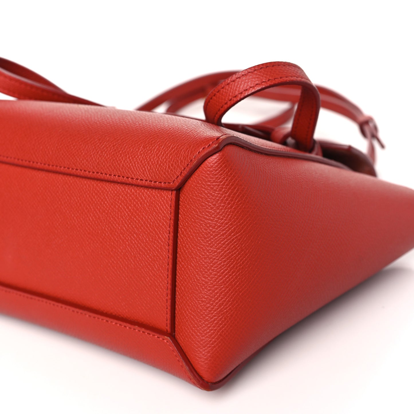 Grained Calfskin Nano Belt Bag Coquelicot