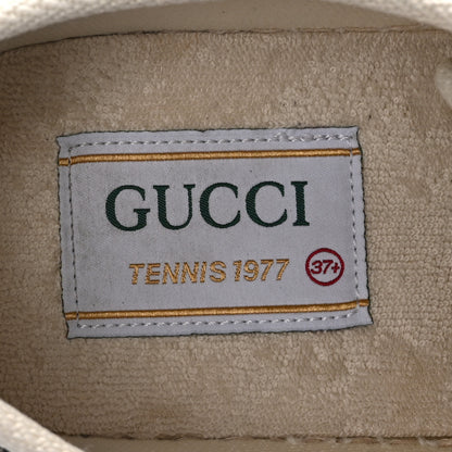Gucci GG Monogram Jacquard Womens 1977 Tennis Platform 52mm Sneakers 37.5 Black Mystic White 7 of 9