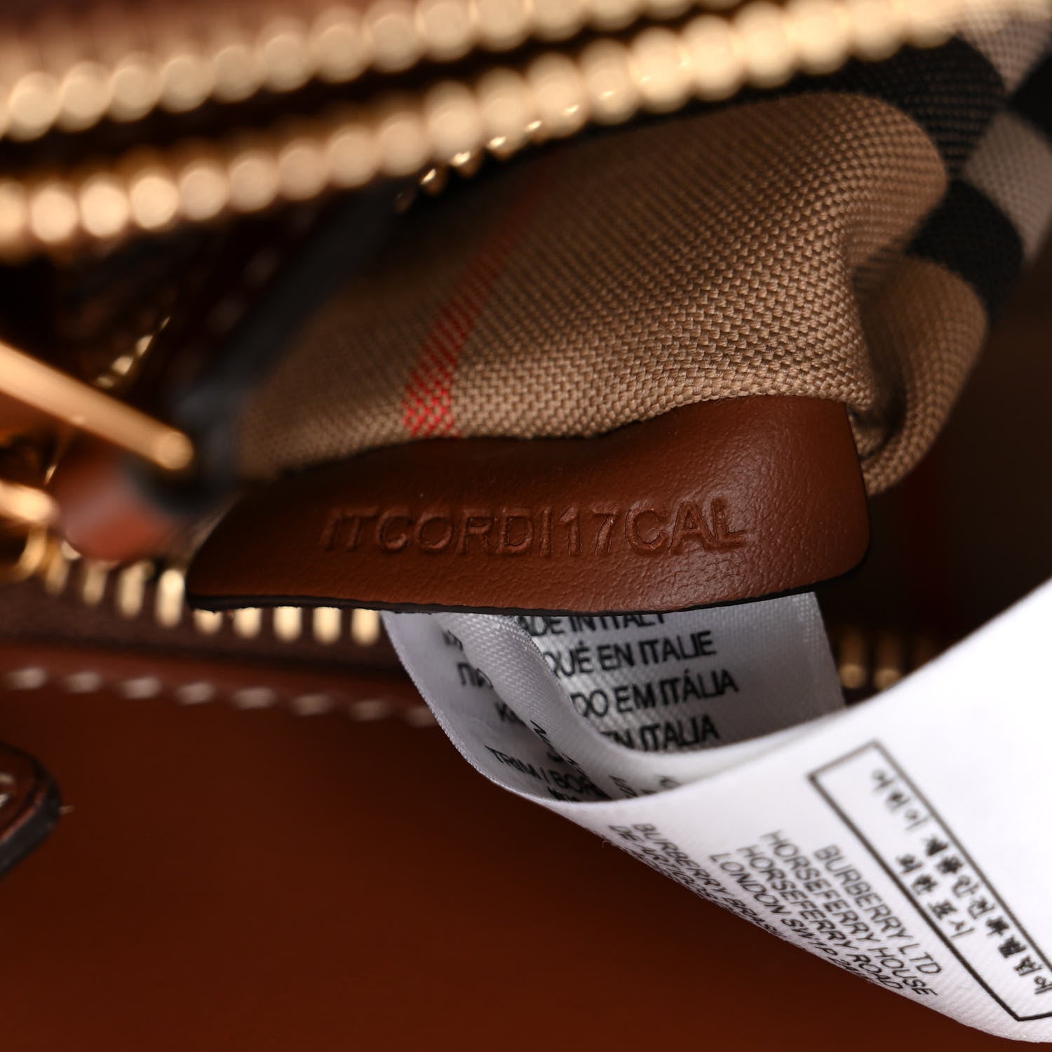 Burberry Calfskin Vintage Check Small Two Handle Title Bag Black 7 of 11