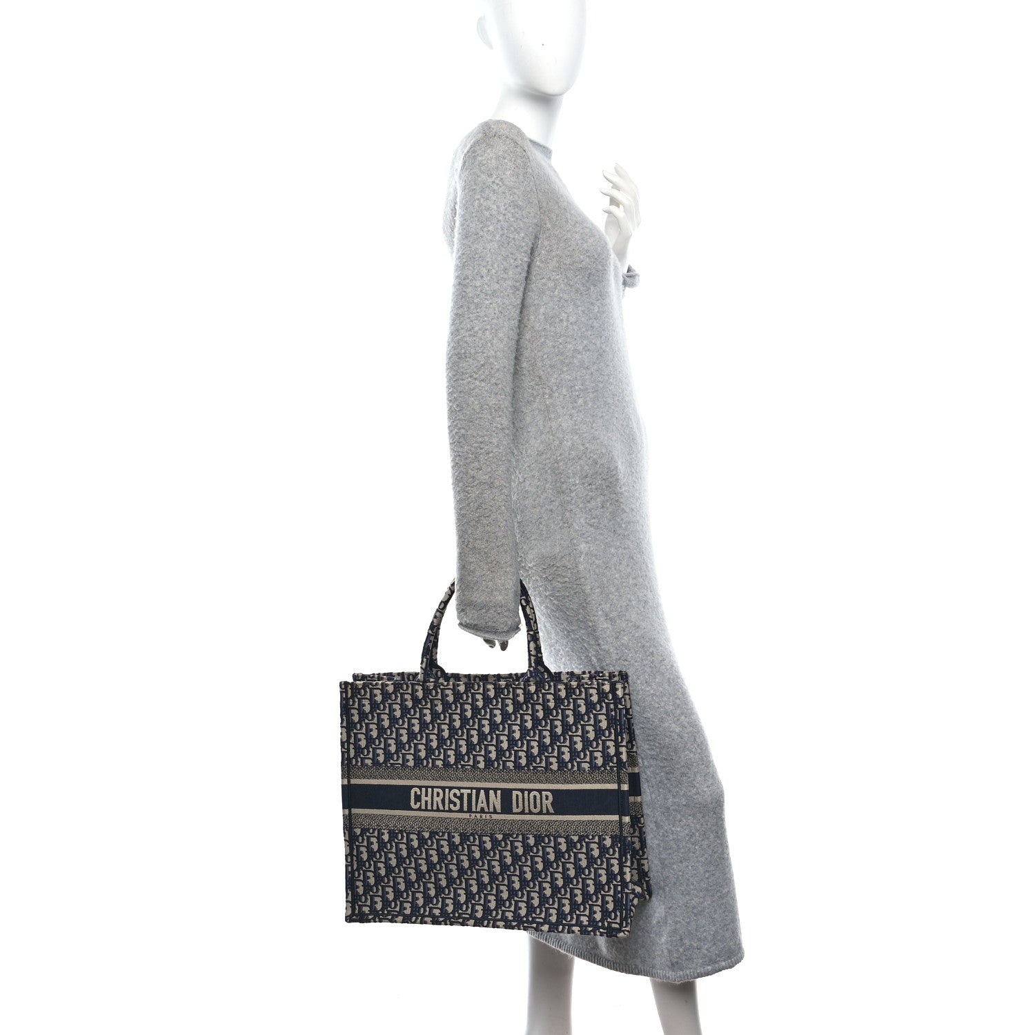 Christian Dior Oblique Large Book Tote Blue Multicolor 1864063