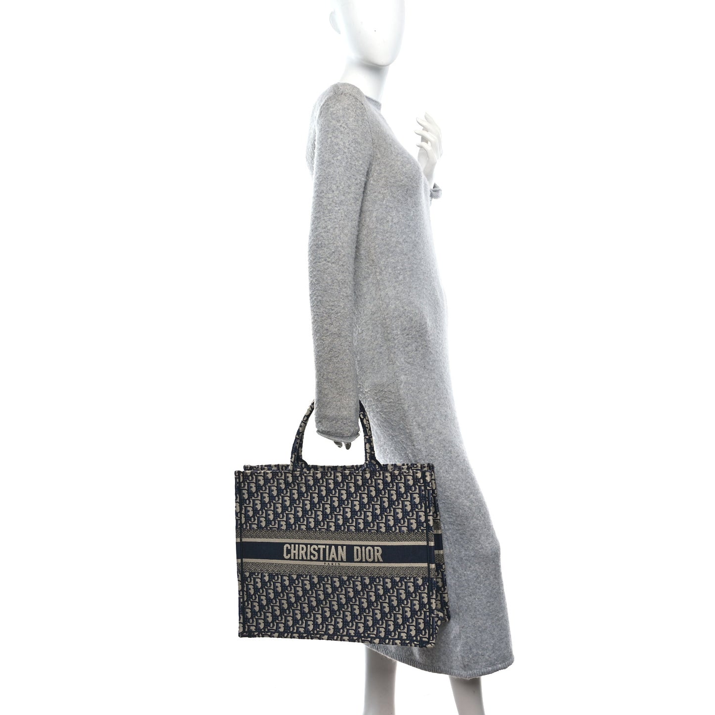 Oblique Large Book Tote Blue Multicolor
