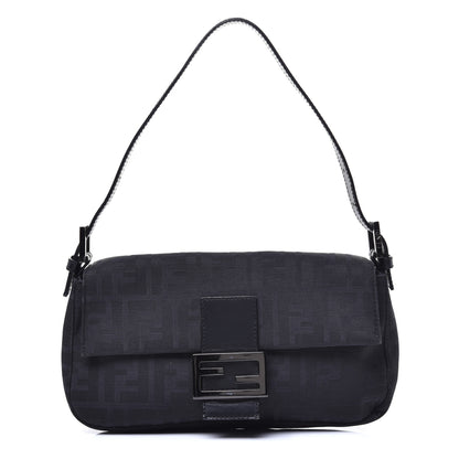 Fendi Nylon Zucca Baguette Black 1 of 8