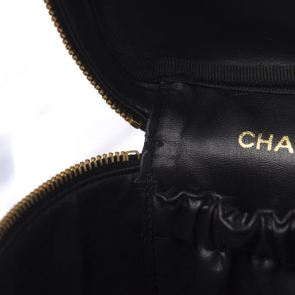 Chanel Lambskin Vanity Cosmetic Case Black 10 of 12