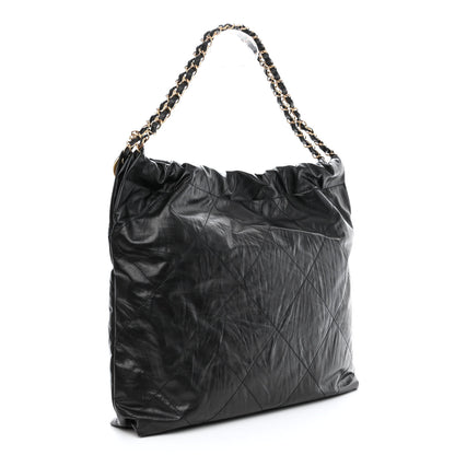 Chanel Crumpled Calfskin Quilted Chanel 22 Black 4 of 14