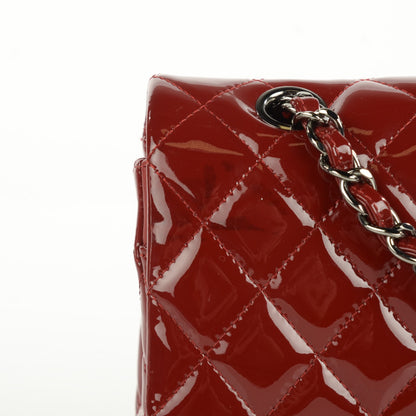 Chanel Patent Calfskin Quilted Medium Double Flap Red 4 of 10