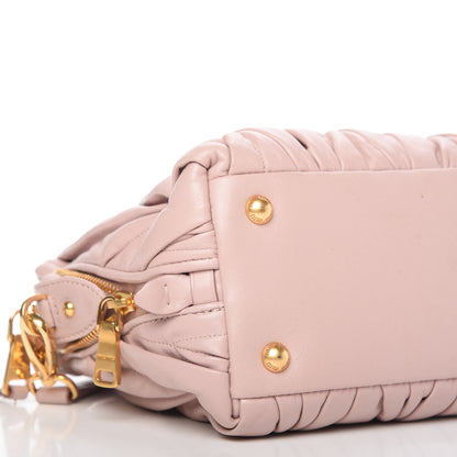 Miu Miu Nappa Matelasse Bauletto Top Handle Orchidea 6 of 10