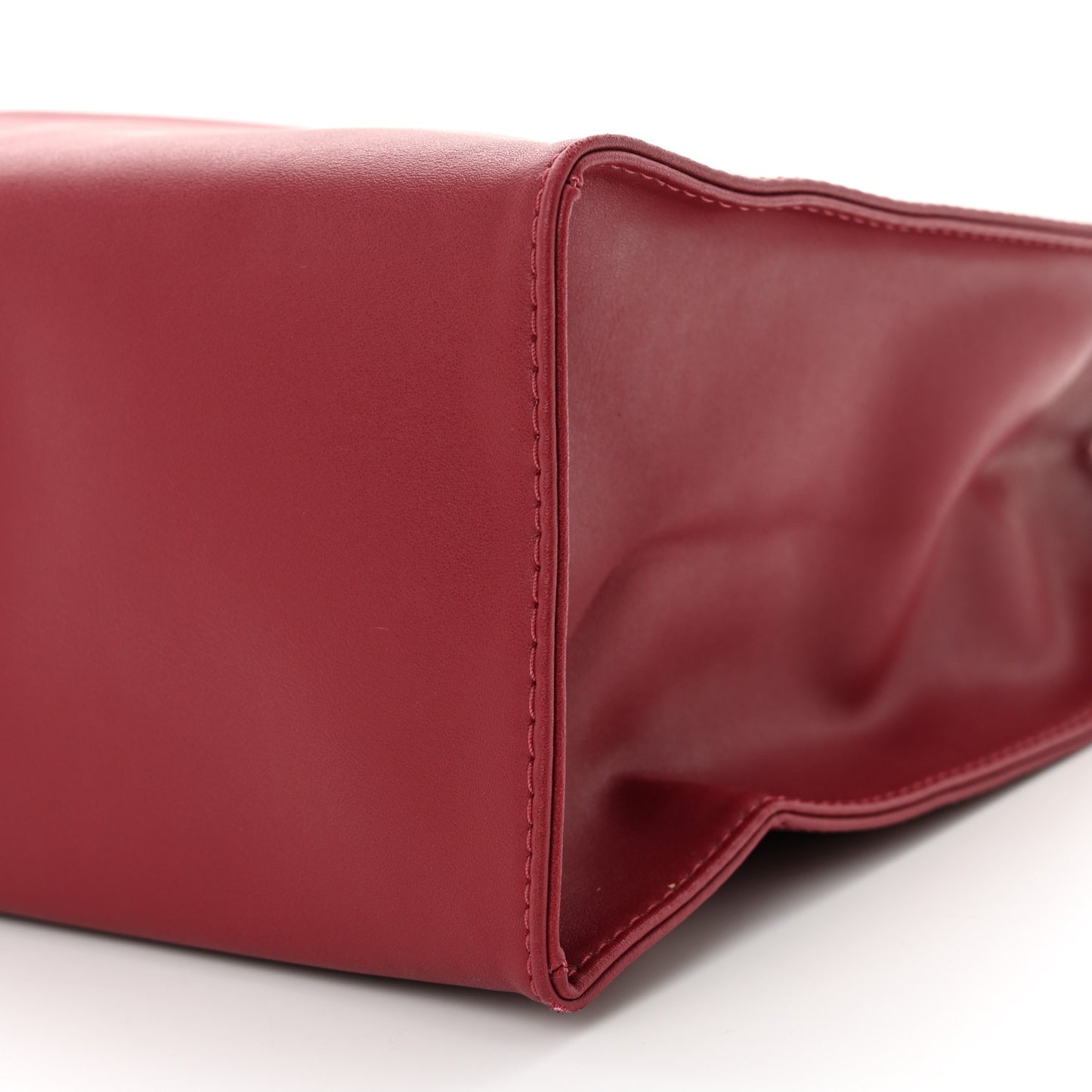 Vegan Leather Medium Shopping Bag Oxblood