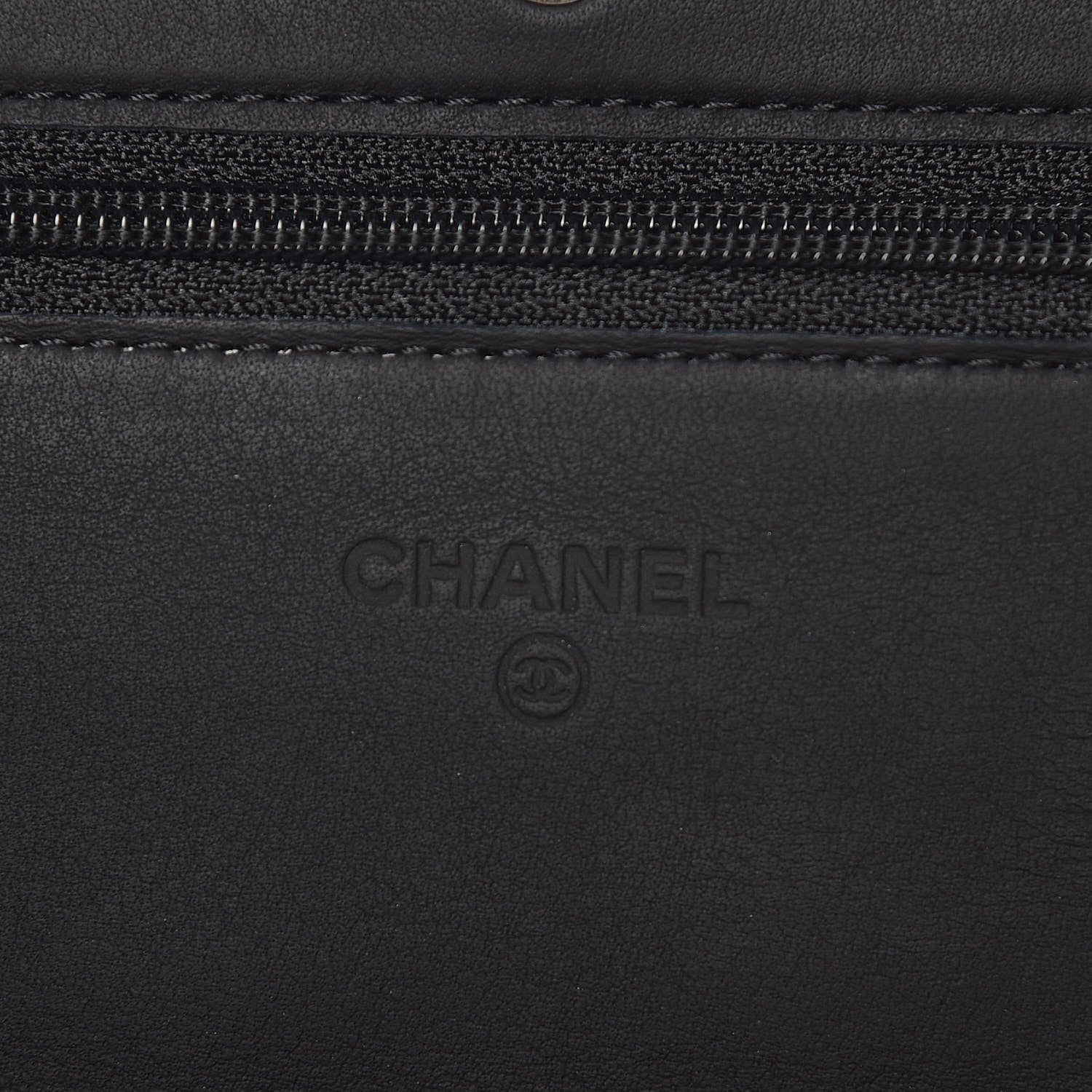 Chanel Calfskin Quilted Wallet On Chain WOC Black 8 of 12