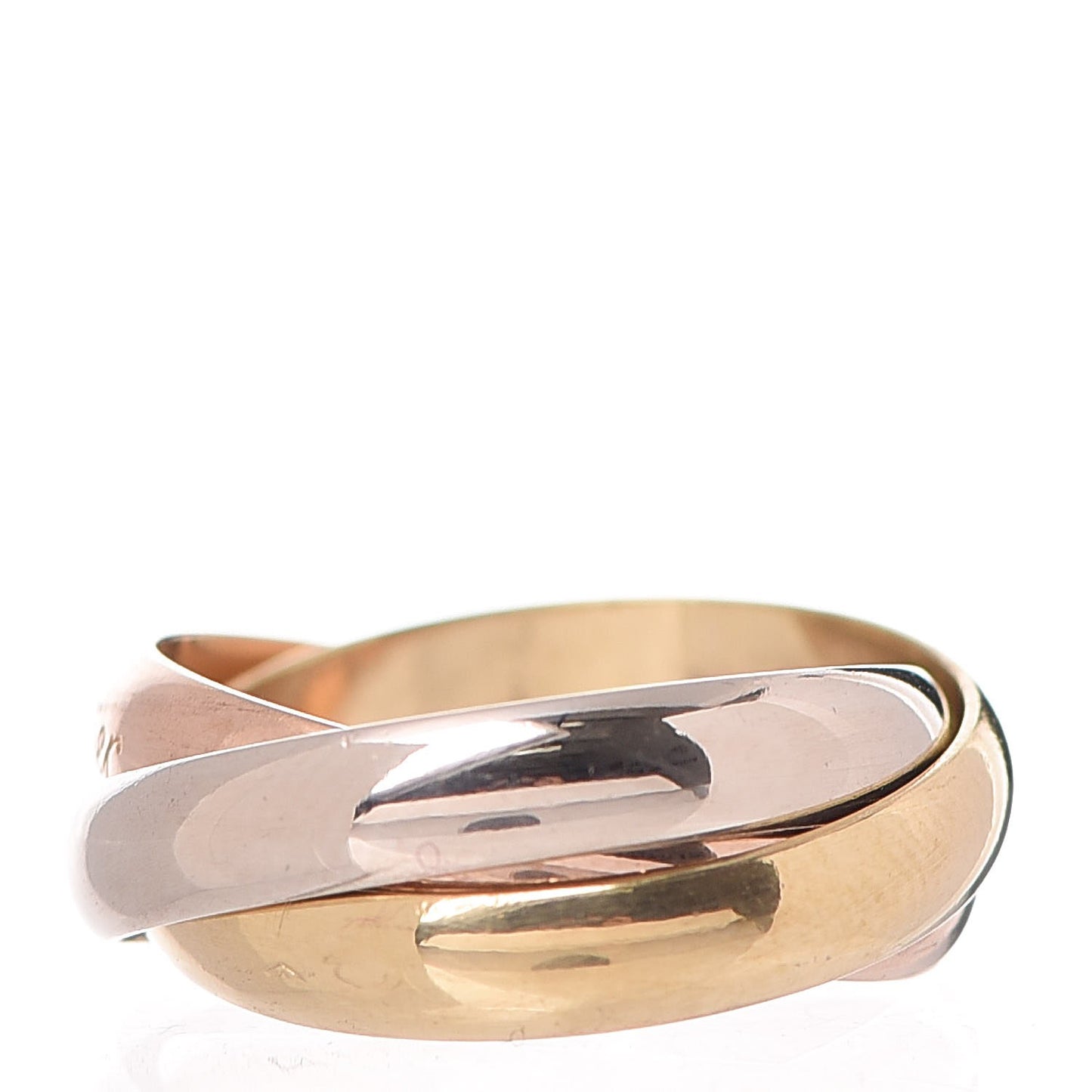18K Pink Yellow White Gold Classic Les Must De Trinity Ring 51 5.75