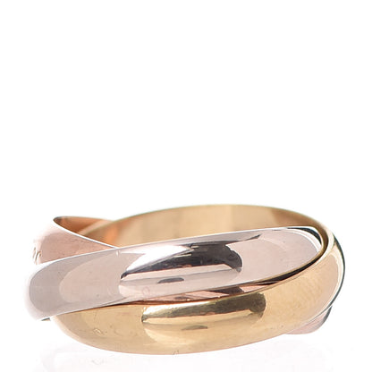 Cartier 18K Pink Yellow White Gold Classic Les Must De Trinity Ring 51 5.75 3 of 6