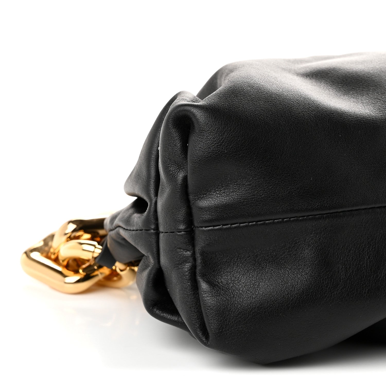 Bottega Veneta Calfskin The Pouch Chain Black 9 of 10