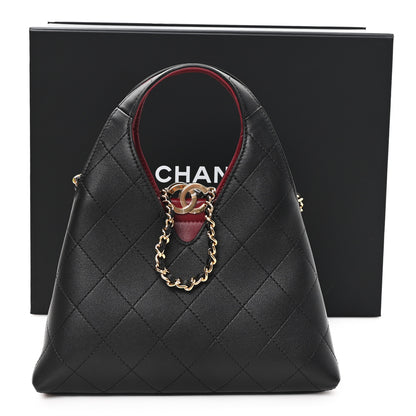 Chanel Calfskin Chic Lady Small Shopping Tote Black 11 of 11