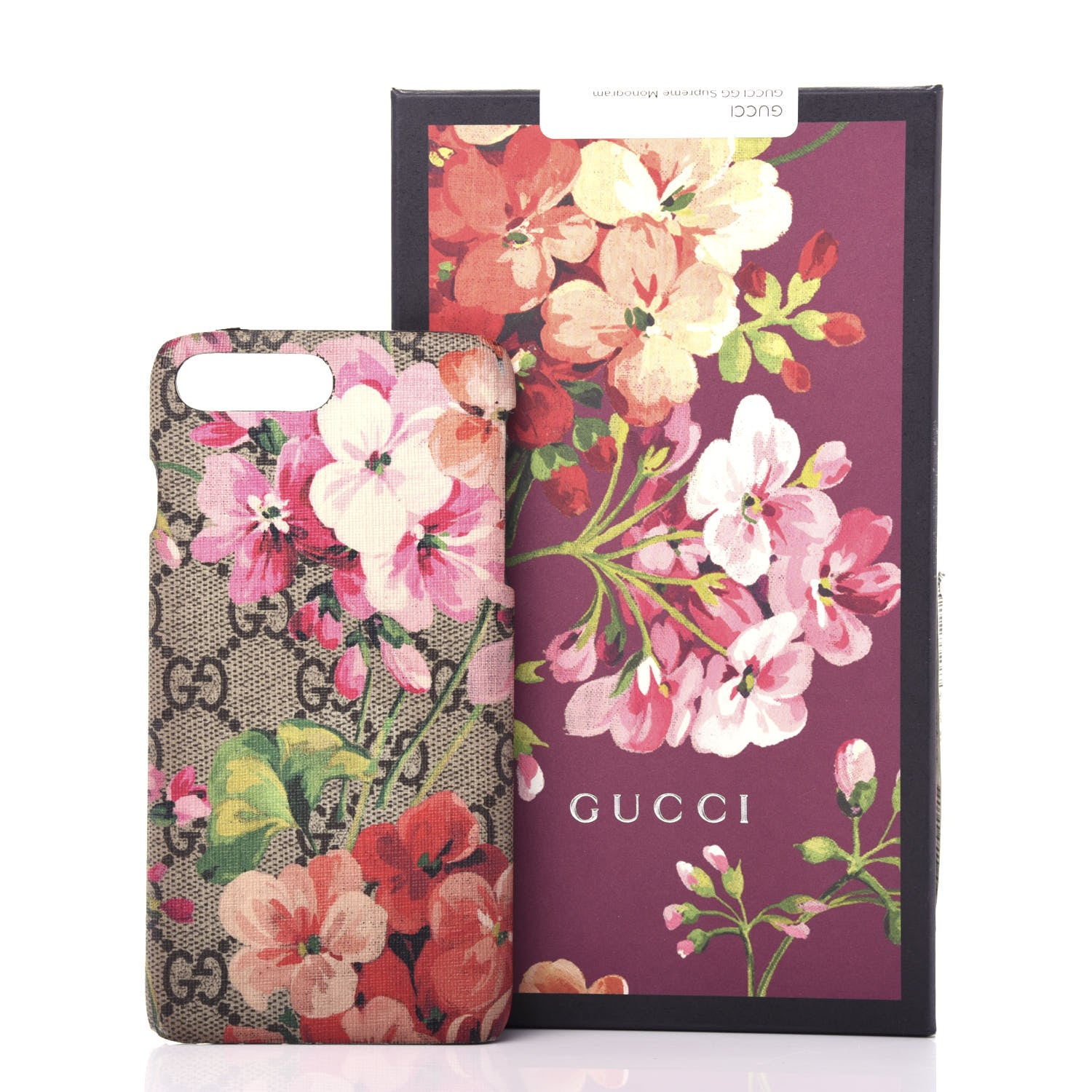 Gucci GG Supreme Monogram Blooms iPhone 8 Plus Case Beige Multicolor Dry Rose 10 of 10