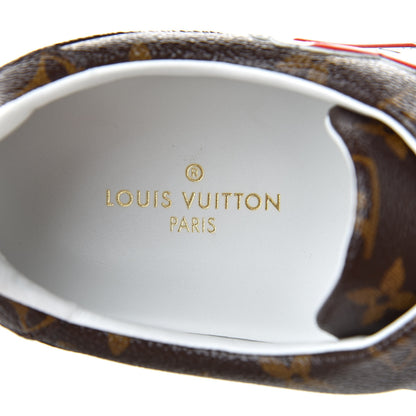 Louis Vuitton Calfskin Monogram LV Black Heart Sneakers 40 Cacao 8 of 10