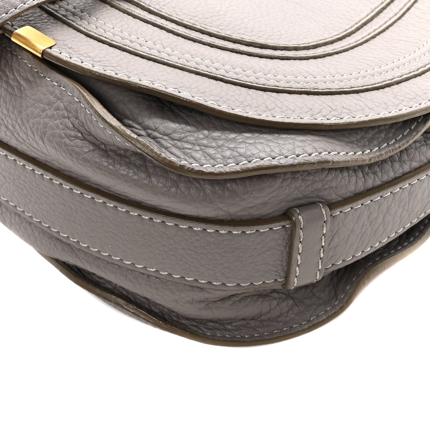 Chloe Calfskin Medium Marcie Round Crossbody Bag Cashmere Grey 9 of 9