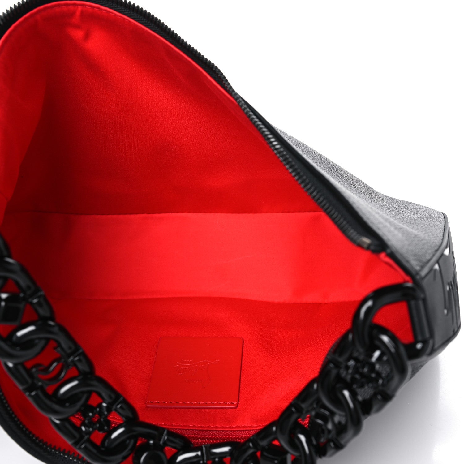 Christian Louboutin Calfskin Large Loubila Chain Shoulder Bag Black 5 of 12