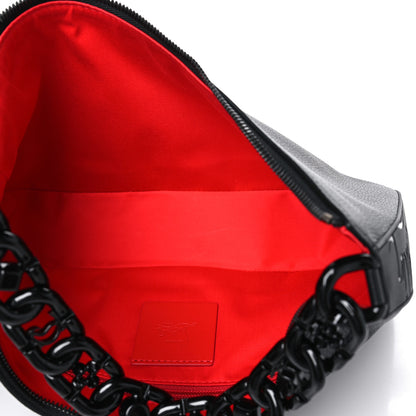 Christian Louboutin Calfskin Large Loubila Chain Shoulder Bag Black 5 of 12