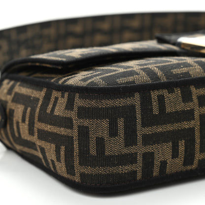 Fendi Fabric Jacquard FF 1974 Medium Baguette Tobacco Moro Black 9 of 10
