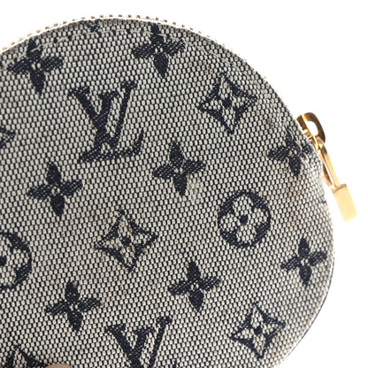 Louis Vuitton Mini Lin Croisette Round Coin Purse Blue 9 of 9