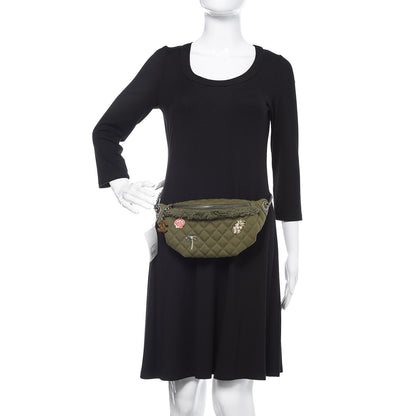 Chanel Canvas Lambskin Quilted Coco Cuba Charms Waist Bag Khaki 2 of 10