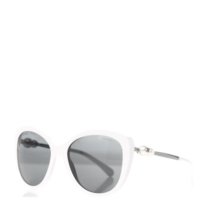 Chanel Acetate Pearl Butterfly Sunglasses 5338-H White 1 of 7